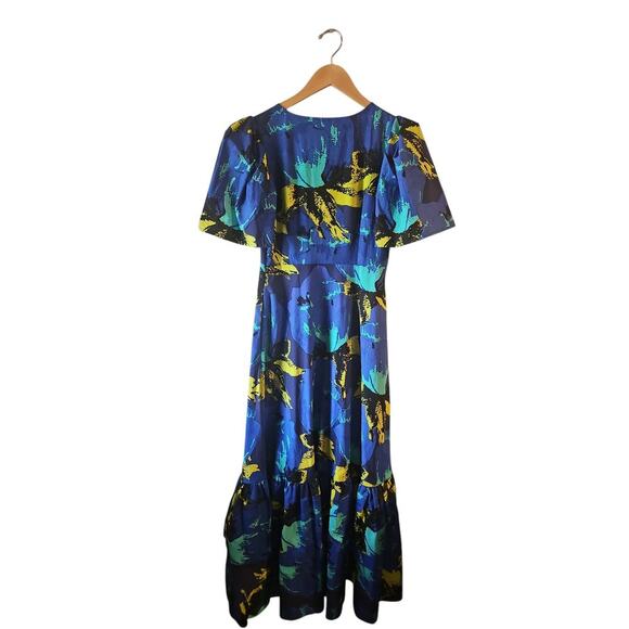 Christopher John Rogers x Target 2 ruffle sleeve floral v-neck maxi tier dress - Picture 6 of 9